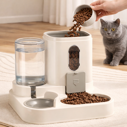 2-in-1 Automatic Cat Feeder & Water Dispenser